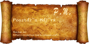 Posztós Márk névjegykártya