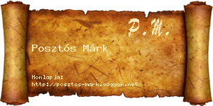 Posztós Márk névjegykártya