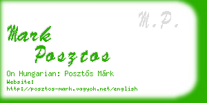 mark posztos business card